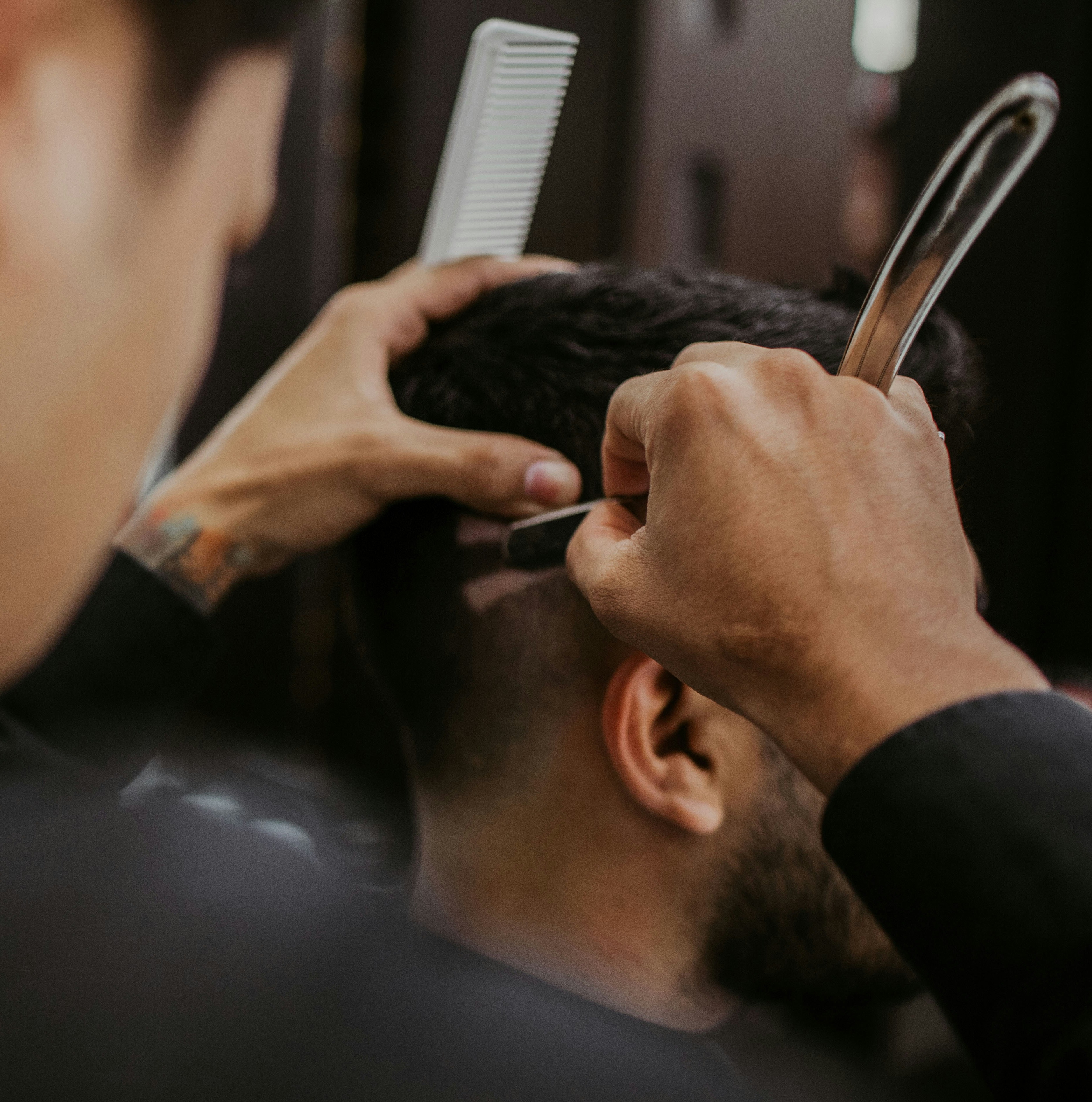 young adult with a sick fade